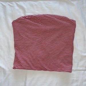 Brandy Melville red striped tube top